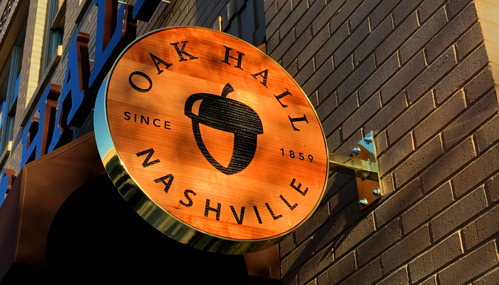 Oak Hall Blade Sign